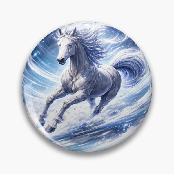 Item preview, Caballo de Hielo Celestial – Espíritu del Viento Congelado designed and sold by Sksticker991.
