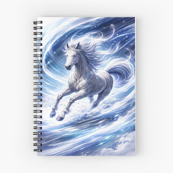 Item preview, Celestial Ice Horse – Frozen Wind Spirit designed and sold by Sksticker991.