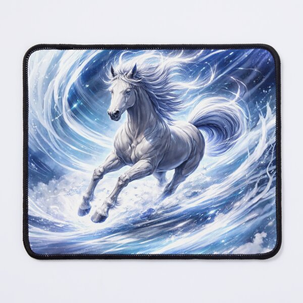 Item preview, Celestial Ice Horse – Frozen Wind Spirit designed and sold by Sksticker991.