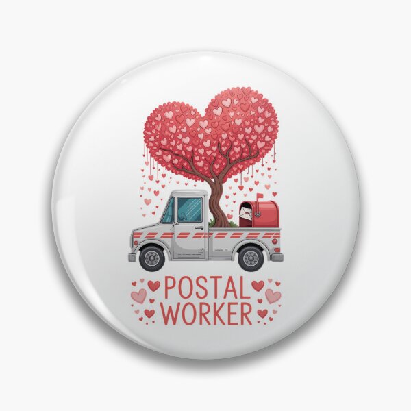 Item preview, Postal Worker Valentine's Day Postal Truck Mailman Mail Lady designed and sold by EllenJast.
