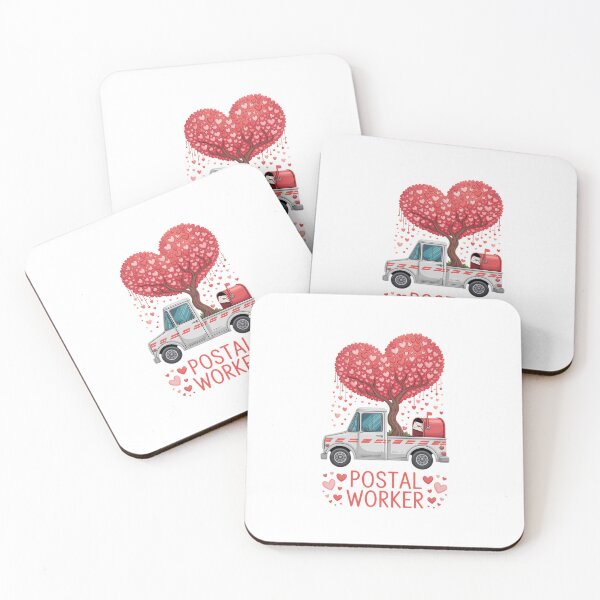 Item preview, Postal Worker Valentine's Day Postal Truck Mailman Mail Lady designed and sold by EllenJast.