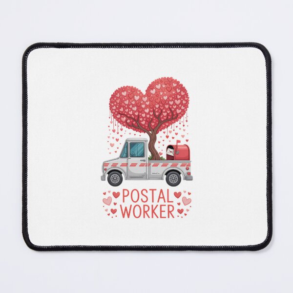Item preview, Postal Worker Valentine's Day Postal Truck Mailman Mail Lady designed and sold by EllenJast.