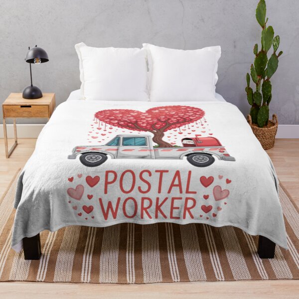 Item preview, Postal Worker Valentine's Day Postal Truck Mailman Mail Lady designed and sold by EllenJast.