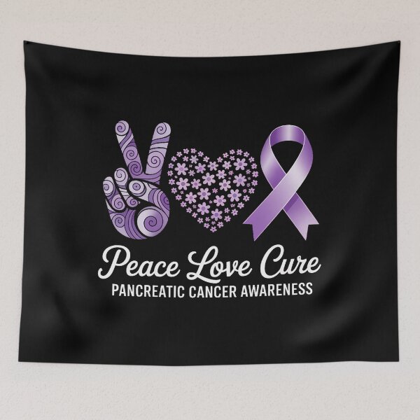 Item preview, Peace Love Cure Pancreatic Cancer Awareness designed and sold by EllenJast.
