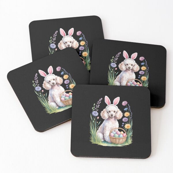 Artikelvorschau, Osterkorb mit Wildblumen und Pudelmotiv entworfen und verkauft von EllenJast.