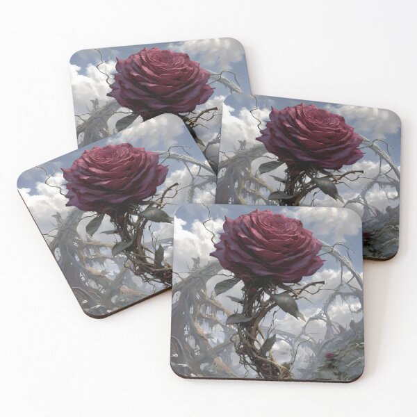 Item preview, Apocalyptic Rose Art - Dramatic Post-Apocalyptic Botanical with Stormy Sky designed and sold by Luminari Creations.
