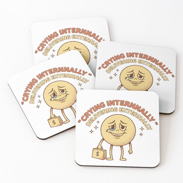 Item preview, Crying Internally Delivering Externally Retro Work Humor designed and sold by DIRTYSKETCHH.