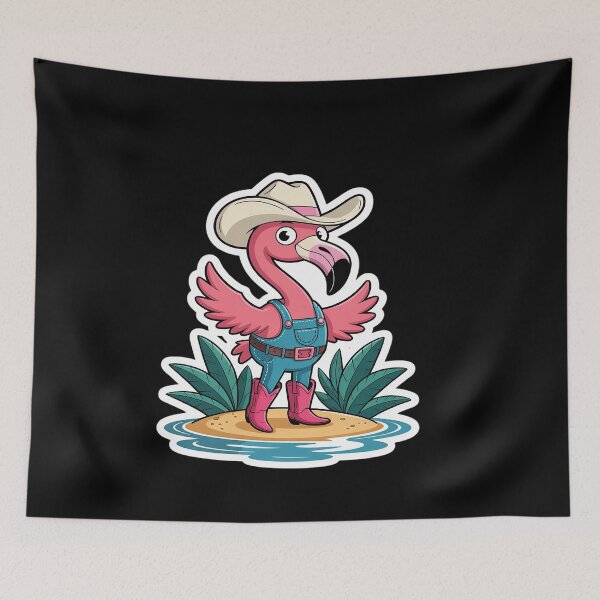 Item preview, Flamingo Cowgirl Women Girl Cute Flamingo Tropical Birds designed and sold by genkihikki.