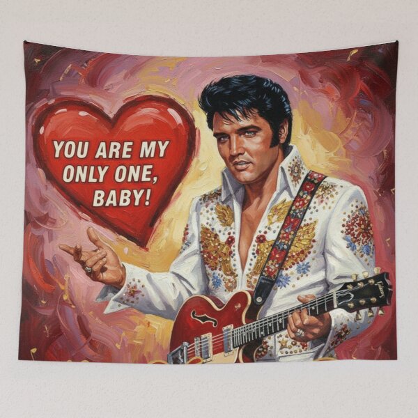 Item preview, Elvis Presley Valentine Art – "You Are My Only One" Guitar & Jumpsuit Tribute designed and sold by Art's Diner.