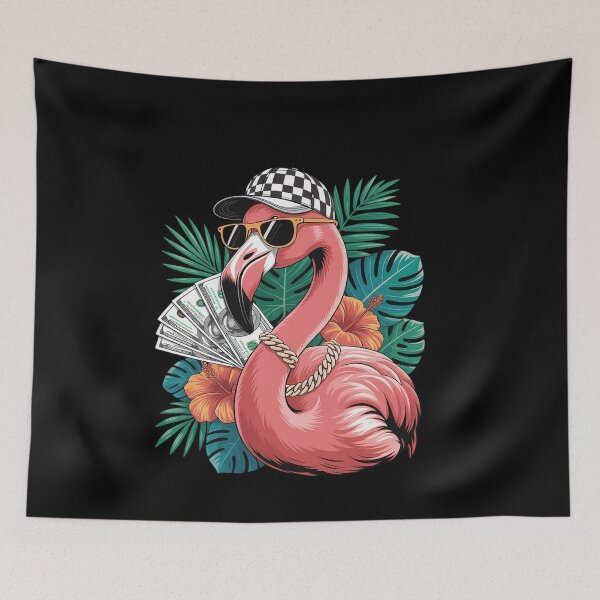 Item preview, Flamingo Gangsta Glasses Funny Summer Vibe Beach Lovers designed and sold by genkihikki.