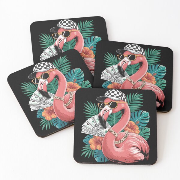 Item preview, Flamingo Gangsta Glasses Funny Summer Vibe Beach Lovers designed and sold by genkihikki.