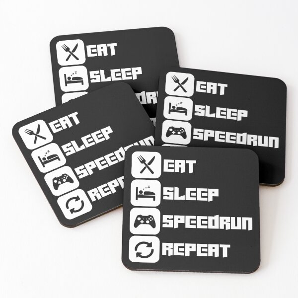 Item preview, Eat Sleep Speedrun Repeat – Vertical Icon Gamer Design designed and sold by PHRASEandSTYLE.