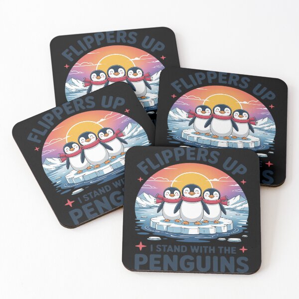 Item preview, Flippers Up I Stand With The Penguins Funny Penguin designed and sold by genkihikki.
