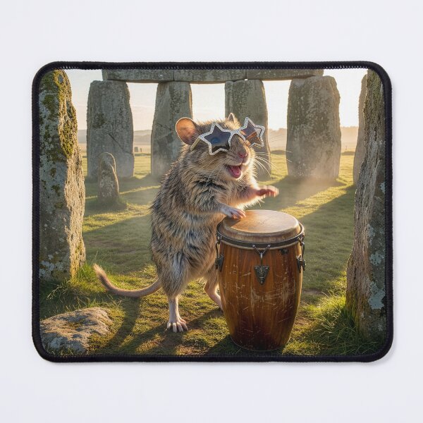 Item preview, Gigantic Jerboa bangs the Drum at Stonehenge designed and sold by Tridentulus.