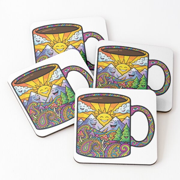 Item preview, Psychedelic Smiling Coffee Mug Nature Scene designed and sold by AliveStyle.