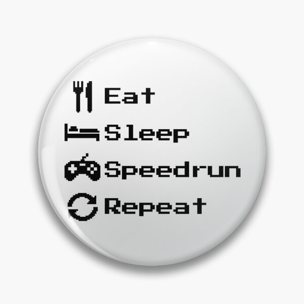 Item preview, Eat Sleep Speedrun Repeat – Retro Pixel Gamer Text designed and sold by PHRASEandSTYLE.