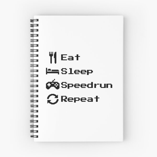 Item preview, Eat Sleep Speedrun Repeat – Retro Pixel Gamer Text designed and sold by PHRASEandSTYLE.