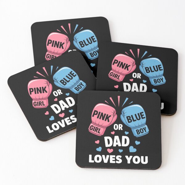 Item preview, Pink Or Blue Dad Loves You Boxing Gender Reveal Party  designed and sold by IdunayaStore.