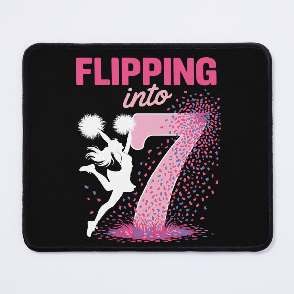 Item preview, Flipping Into 7 Cheerleader 7th Birthday Girl Cheerleading designed and sold by genkihikki.