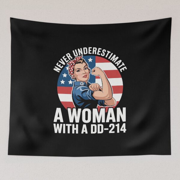 Item preview, Never Underestimate A Woman With A DD-214 Veterans Day Mom designed and sold by IdunayaStore.