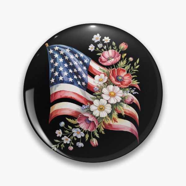 Item preview, Floral American Flag 4th of July America Coquette 4th Of Jul designed and sold by ProudForFunny.
