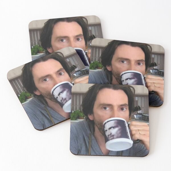 Item preview, David Tennant mug holding a David Tennant Staged mug designed and sold by houlocomx.