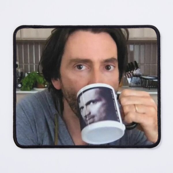 Item preview, David Tennant mug holding a David Tennant Staged mug designed and sold by houlocomx.
