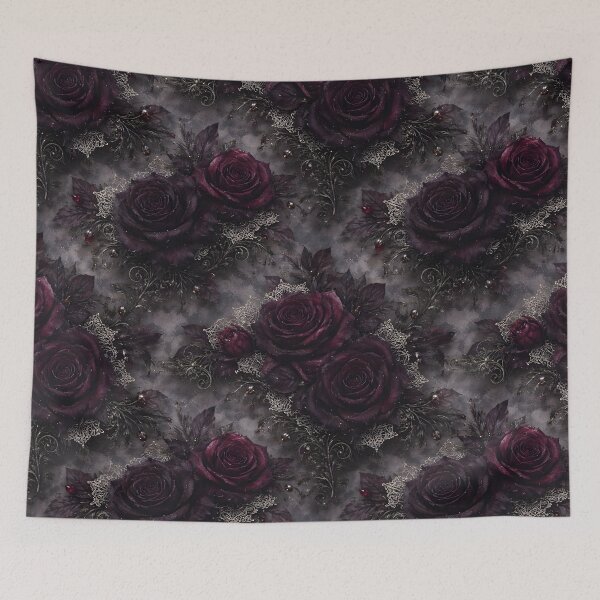 Item preview, Dark Romance Gothic Floral Roses Valentine's Day Throw Pillows designed and sold by FestivityFinds.