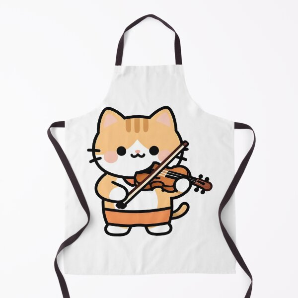 Item preview, school subject music A cute cartoon cat playing a violin in a classroom designed and sold by Uglyandcute.