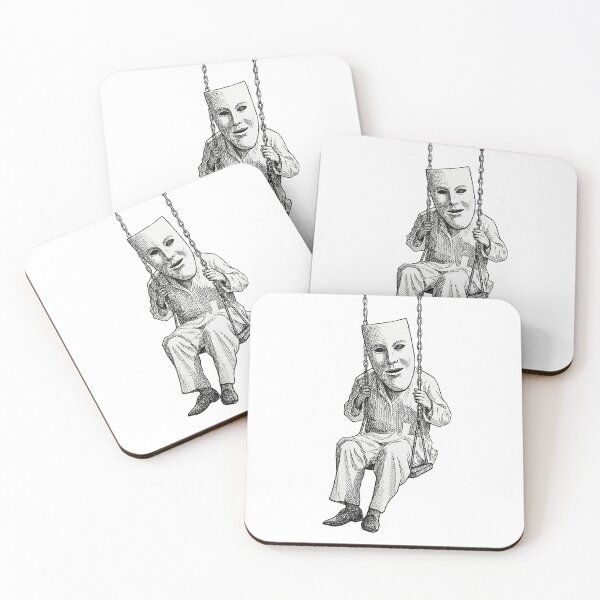 Item preview, Masked Man on Swing designed and sold by Naux | Design & Illustration.