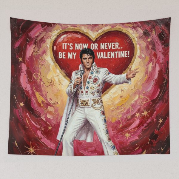 Item preview, Elvis Presley Valentine Art – "It's Now Or Never" Sending All My Love Oil Painting designed and sold by Art's Diner.