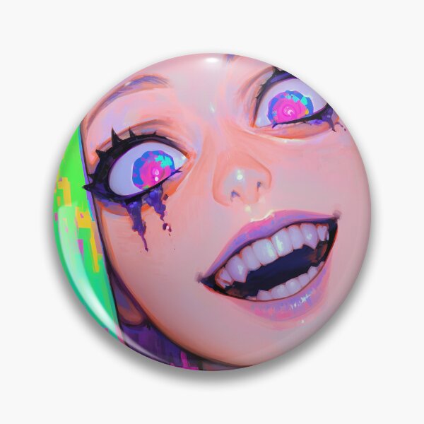 Item preview, Glitchcore Rainbow Anime Girl Portrait designed and sold by bubblegoth.