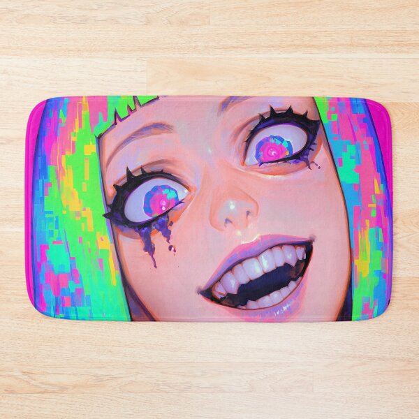Item preview, Glitchcore Rainbow Anime Girl Portrait designed and sold by bubblegoth.