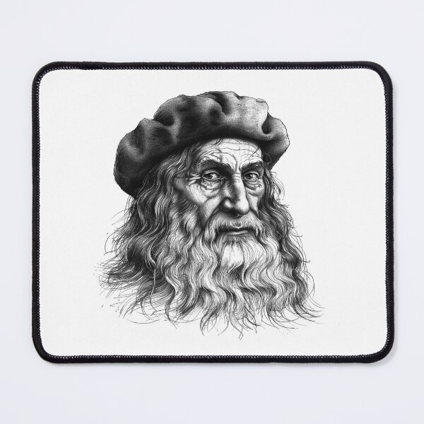 Item preview, Renaissance Master Portrait – Ink Drawing of a Wise Artist designed and sold by inkoutninja.