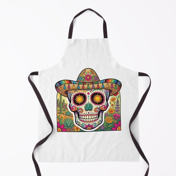 Item preview, Mexican Sugar Skull Hat Floral Art designed and sold by AliveStyle.