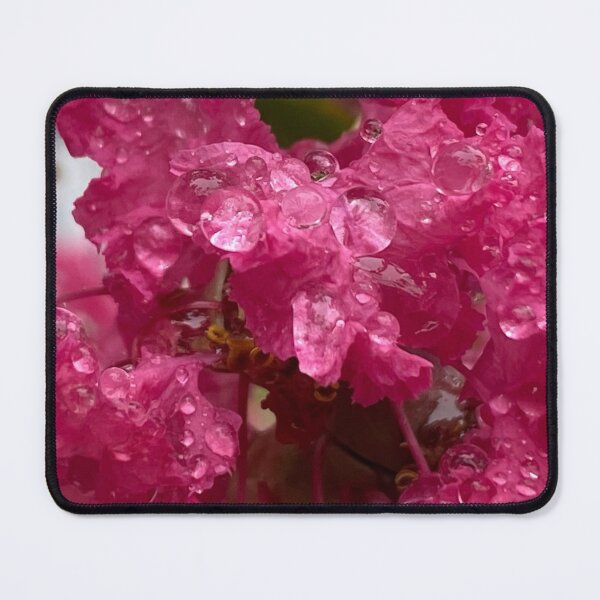 Item preview, Pink crape myrtle tree on a rainy day designed and sold by TcDorsey88.