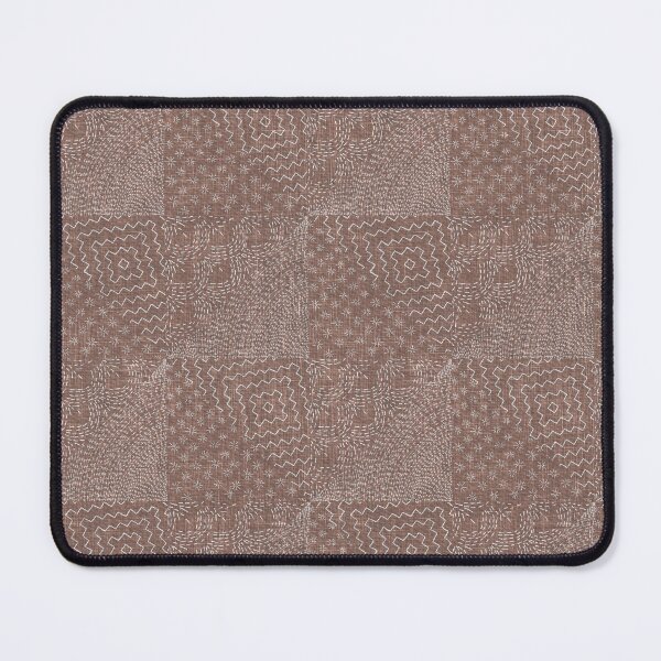Item preview, Mocha Mousse Sashiko Stitch Japanese Visible Mended Fabric Print  designed and sold by LoveAlways-AEP.