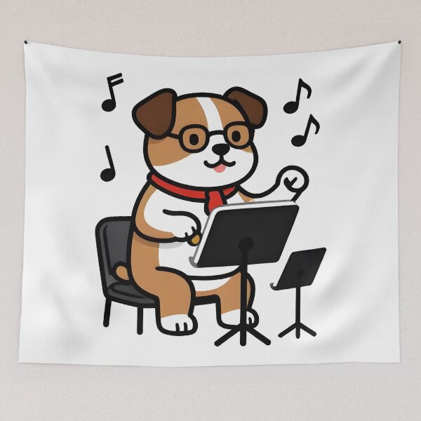 Item preview, school subject music A cool dog music teacher conducting an orchestra designed and sold by Uglyandcute.