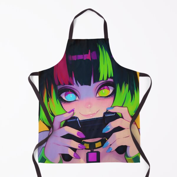Item preview, Neon Cat Ears Gamer Girl designed and sold by bubblegoth.