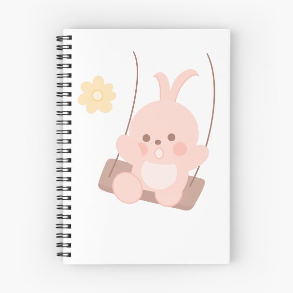 Item preview, Cute Bunny Swing Pastel Illustration designed and sold by Porpor Artwork.
