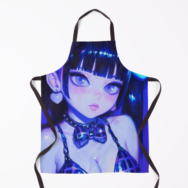 Aperçu de l'œuvre Pinces à cheveux en forme de cœur bleu néon pour e-girl créée et vendue par bubblegoth.