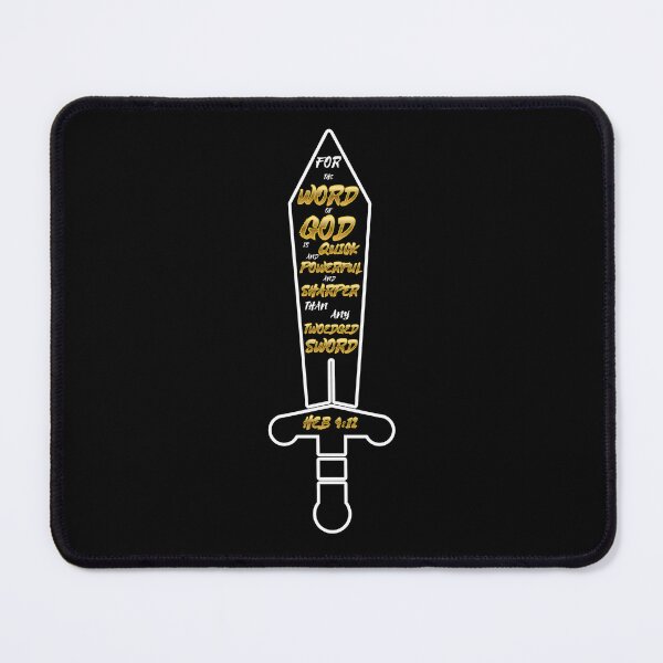 Item preview, Hebrews 4:12 Sword of God Bible Verse Typography designed and sold by Clothed in Scripture.