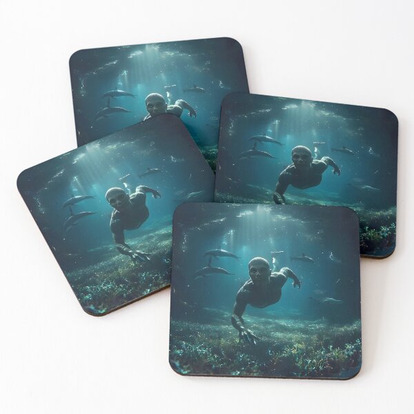 Item preview, Amphibian Man in Underwater Realm designed and sold by EliDigitalArts.