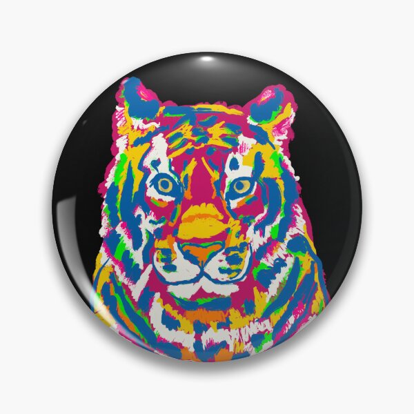 Item preview, Ink leaping Tiger (Pink) designed and sold by MusingsArtDesigns.