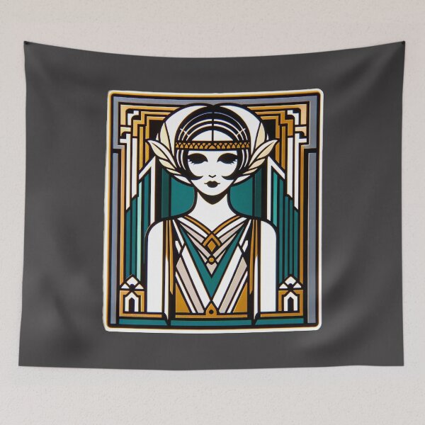 Item preview, Art Deco Flapper Pinup Roaring Twenties Glamour Print designed and sold by PinUpPizzazz.