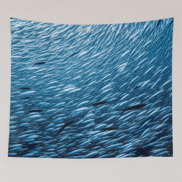 Item preview, Blue Baitball Surge designed and sold by Kaleidoscope Print.