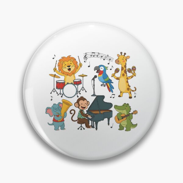 Item preview, school subject music A group of jungle animals in a music class, designed and sold by Uglyandcute.