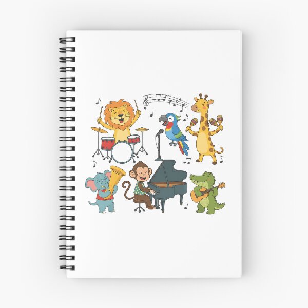 Item preview, school subject music A group of jungle animals in a music class, designed and sold by Uglyandcute.