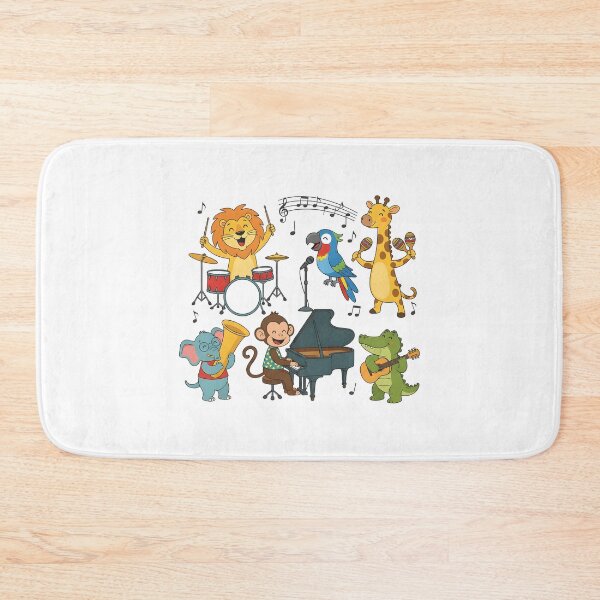 Item preview, school subject music A group of jungle animals in a music class, designed and sold by Uglyandcute.