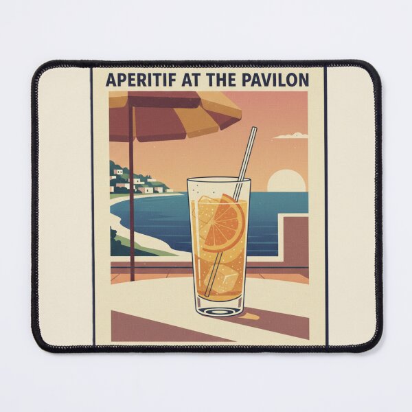 Item preview, Aperitif at the Pavilion | Mid-Century Cocktail Art designed and sold by Fallen Ink.